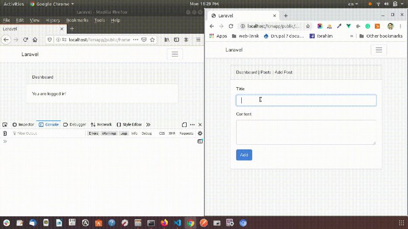 Laravel with Firebase Cloud Messaging FCM Notification Part 1