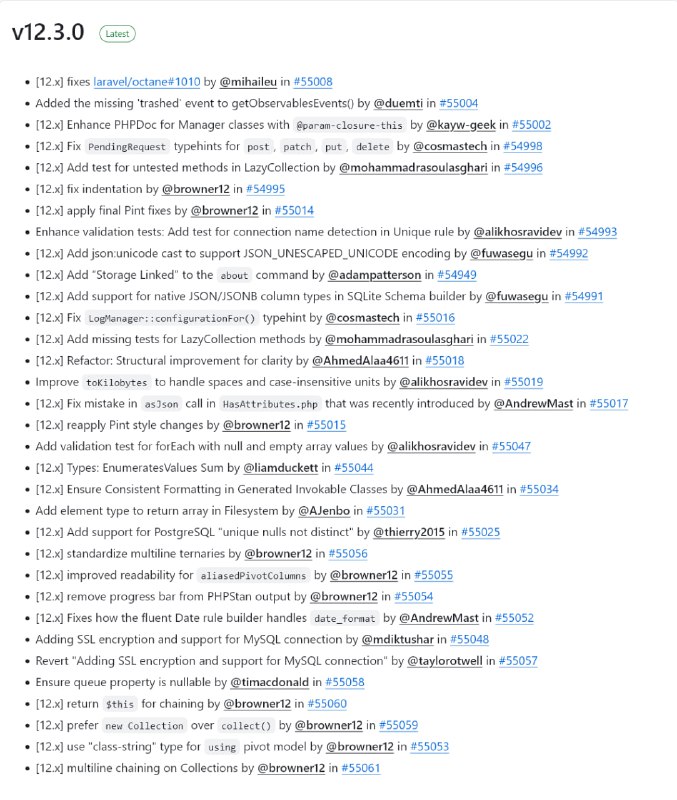 Релиз Laravel 12.3