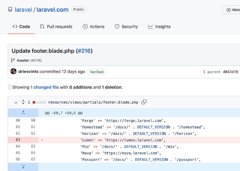 Lumen официально удалён из экосистемы Laravel. Тейлор не рекомендует начинать новые проекты на этом фреймворке.Lumen официально удалён из экосистемы Laravel. Тейлор не рекомендует начинать новые проекты на этом фреймворке.