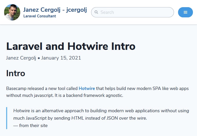 Введение в Laravel и Hotwire