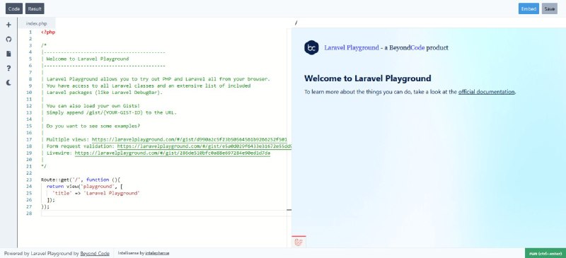 Релиз Laravel Playground