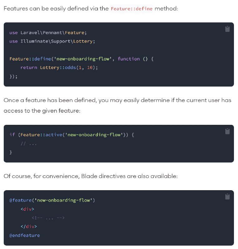 В Laravel 10 будет доступен новый пакет «Laravel Pennant» для управления фича-флагами.