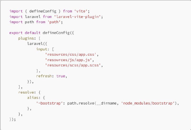 Как установить Bootstrap 5 в Laravel 9 с Vite