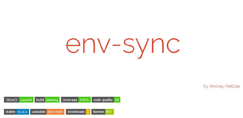 Релиз Environment SynchronizationПакет для актуализации файла .env.example