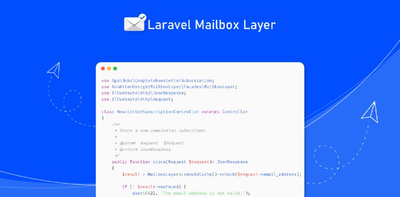 How to Validate Email Addresses using Laravel Mailbox Layer