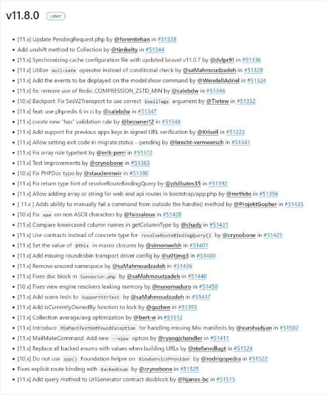 Релиз Laravel 11.8