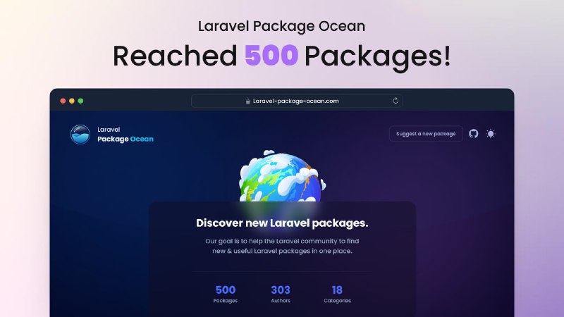 Уже 500 пакетов на  Laravel Ocean Package