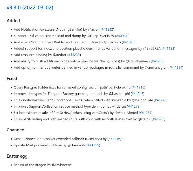 Релиз Laravel 9.3