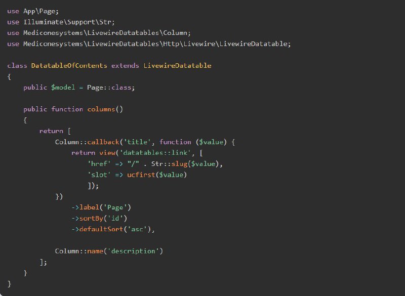 Релиз Livewire Datatables