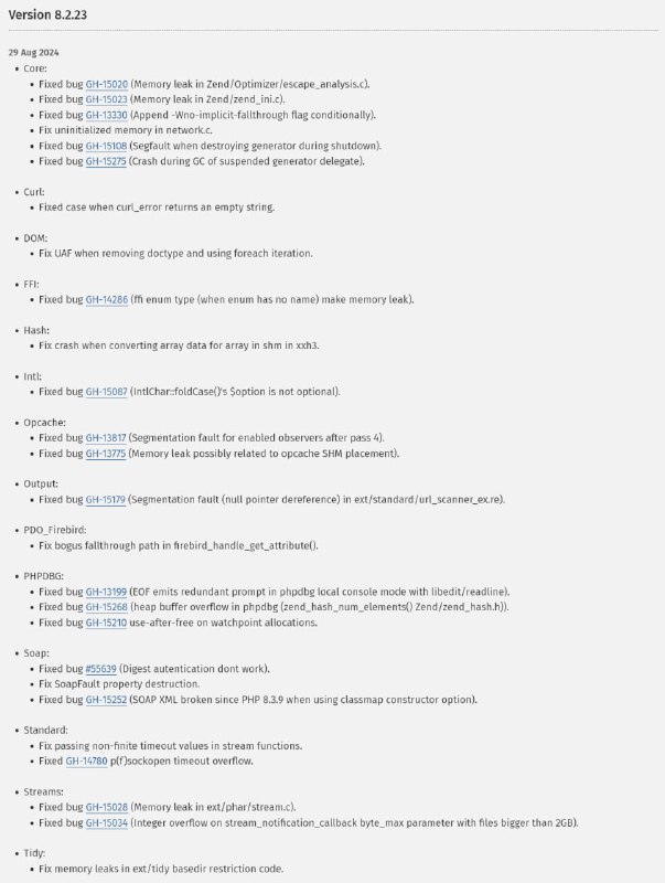 Релиз PHP 8.3.11 и 8.2.23