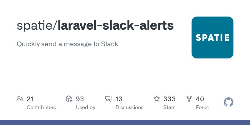 GitHub - spatie/laravel-slack-alerts: Quickly send a message to Slack