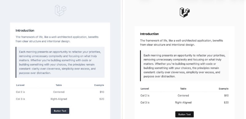 Новый дизайн дефолтного email-шаблона в Laravel