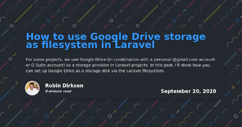 How to use Google Drive storage as filesystem in Laravel