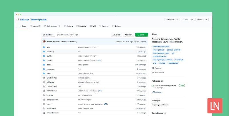 Create Package Scaffolding with Laravel Packer