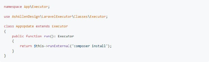 Релиз Laravel Executor 2.0