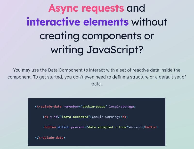 Релиз Laravel Splade 1.0Инструмент позволяет быстро и просто создавать SPA (одностраничные приложения) с помощью стандартных шаблонов Blade, сохраняя при этом возможность использования всей мощи Vue.js. Основная фишка: создания интерактивности прямо в Blade, без необходимости писать js-код.К Intertia.js и Livewire добавился еще один инструмент создания интерактивных приложений.