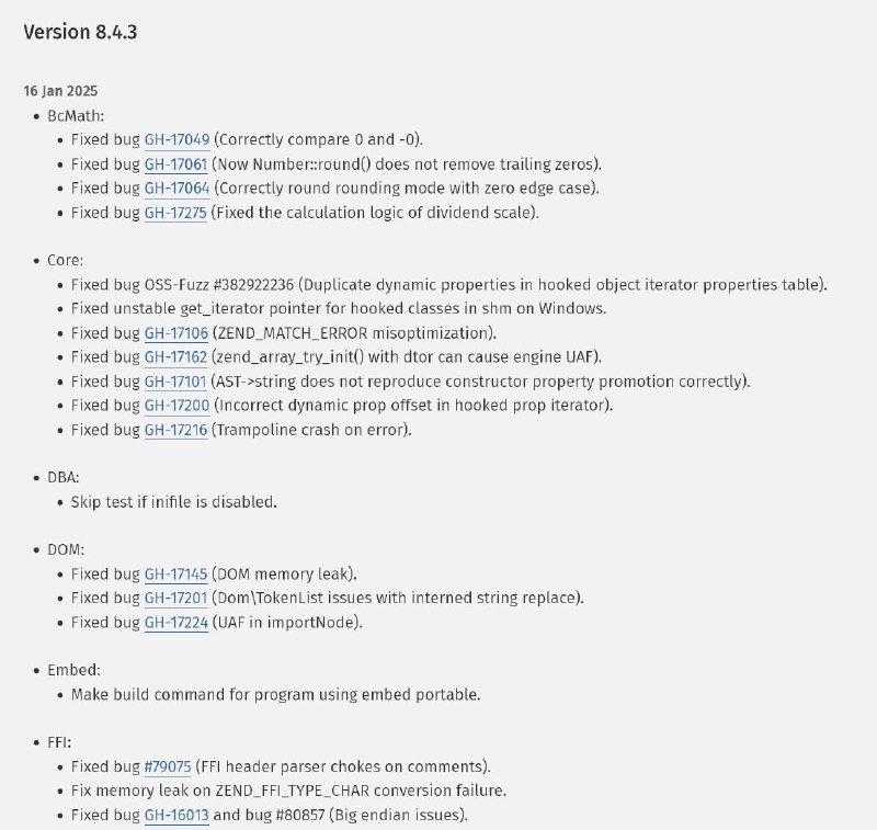 Релиз PHP 8.4.3 и 8.3.16