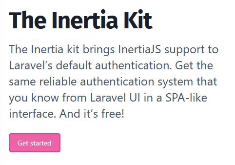 Аутентификационный пресет для Inertia