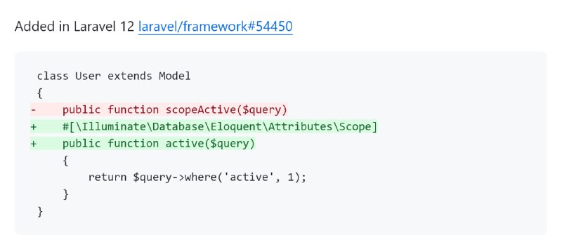 Новый способ записи скоупов через атрибуты в Laravel 12.4