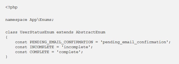 Использование Enums в Laravel без внешних пакетов