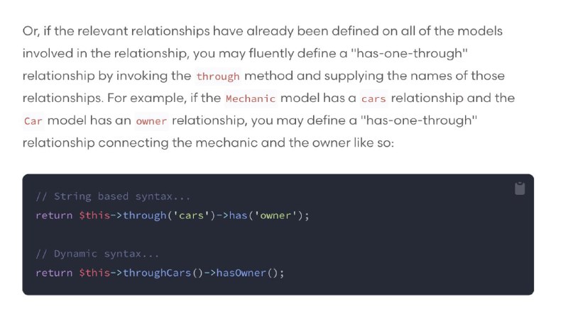 Laravel 9.51: новый красивый способ определения отношений hasOneThrough и hasManyThrough без необходимости помнить порядок ключей.