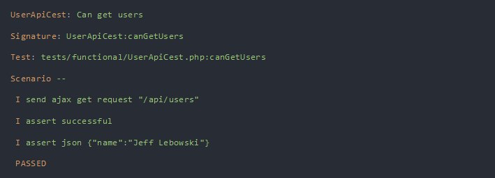 Laravel и фреймворк для тестирования Codeception