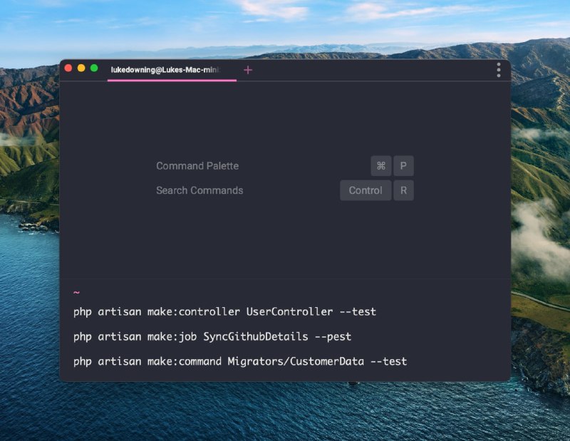 На следующей неделе выйдет версия Laravel, в которой будет возможность, в команде artisan make использовать опции --test или --pest для генерации, соответственно, phpunit и pestphp тестов.