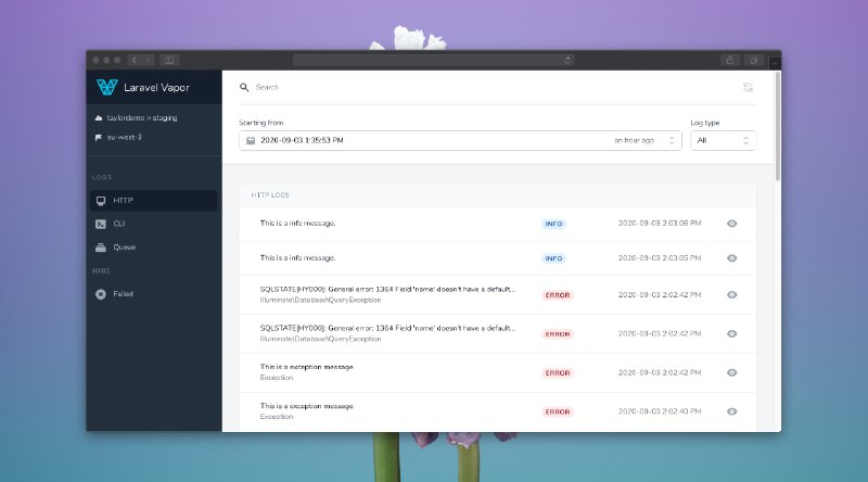 Vapor: UI Dashboard Package - The Laravel Blog