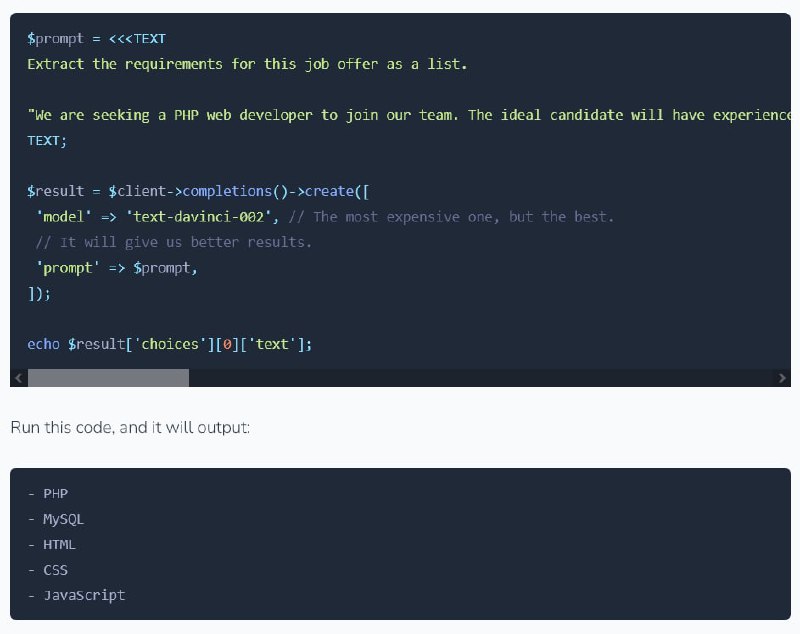 Создаём свое первое PHP-приложение с Искусственным Интеллектом (OpenAI).