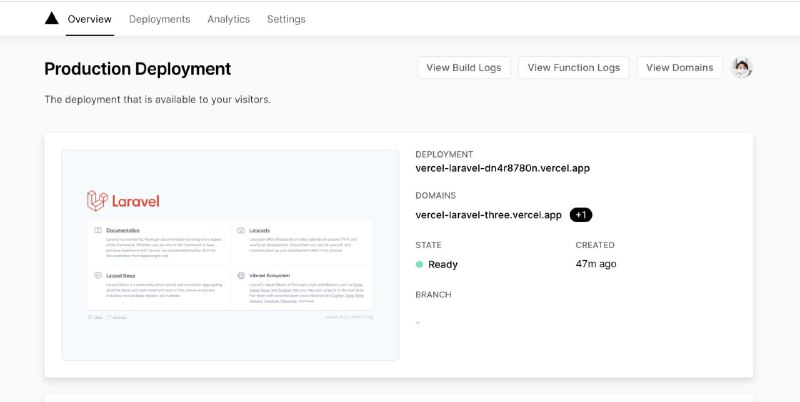 Легко, бесплатно, бессерверно: Laravel на Vercel
