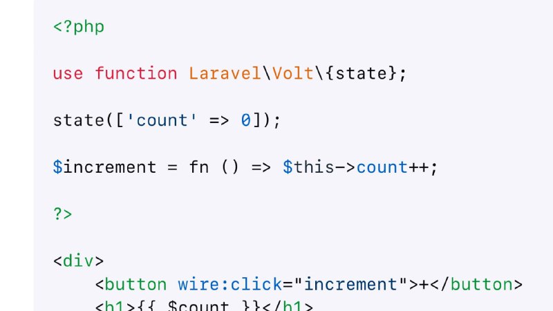 Анонс Laravel VoltAPI для Laravel Livewire. Релиз запланирован на следующей неделе.