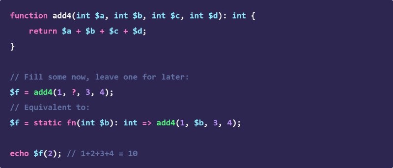 Partial Function Application in PHP 8.6