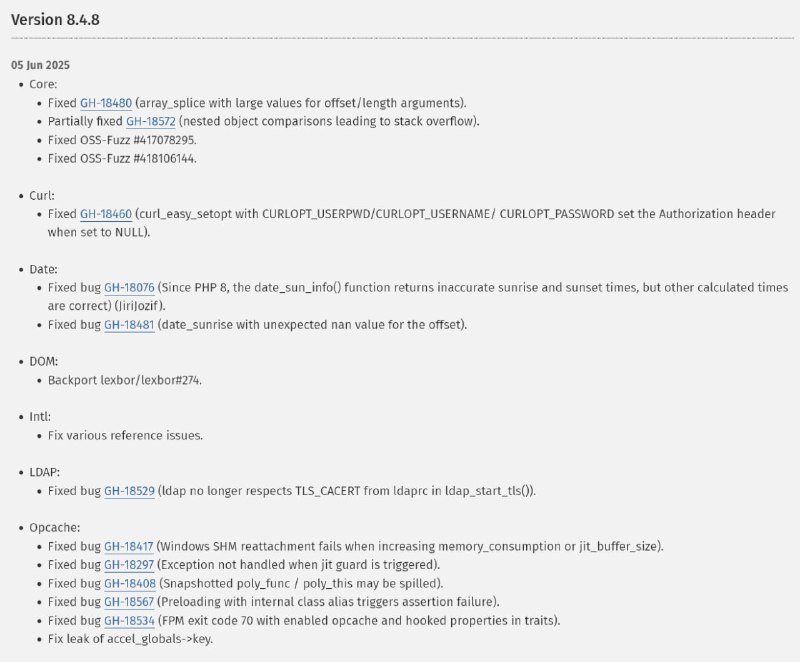 Релиз PHP 8.4.8 и 8.3.22