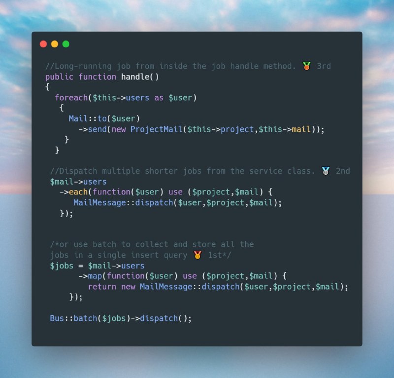 Три способа отправки письма каждому пользователю с помощью Laravel-очередей