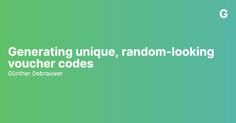 Generating unique, random-looking voucher codes