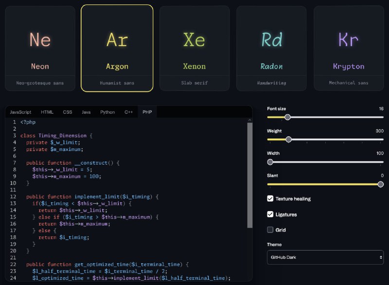 Github выпустил семейство новых шрифтов для кодеров — Monaspace.