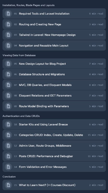 Laravel 12 для начинающихБесплатный курс от Povilas Korop — 15 уроков, 90 минут.