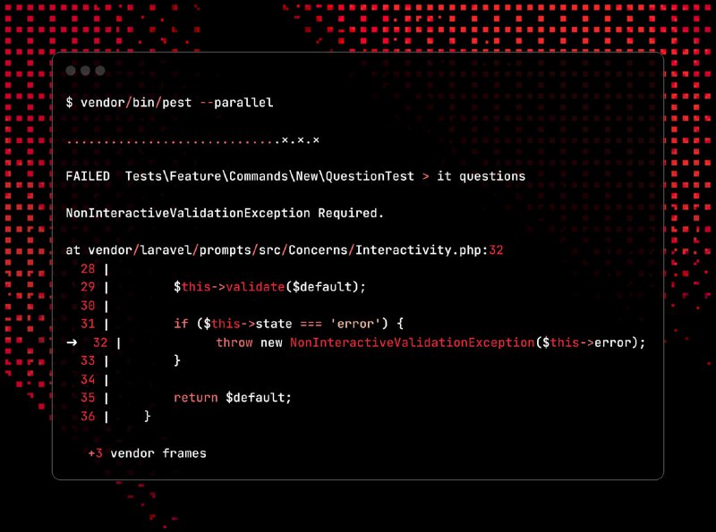 Laravel-Zero - это микро-фреймворк для консольных приложений на базе Laravel Framework, позволяющий легко и быстро разрабатывать функционал работающий без веба. Но инициатором этой статьи стал кейс при использовании Laravel Prompts с несколькими часами потраченного времени.Для экономии Вашего времени при столкновении с этой ошибкой или вовсе преждевременным её устранением, добро пожаловать в пост: