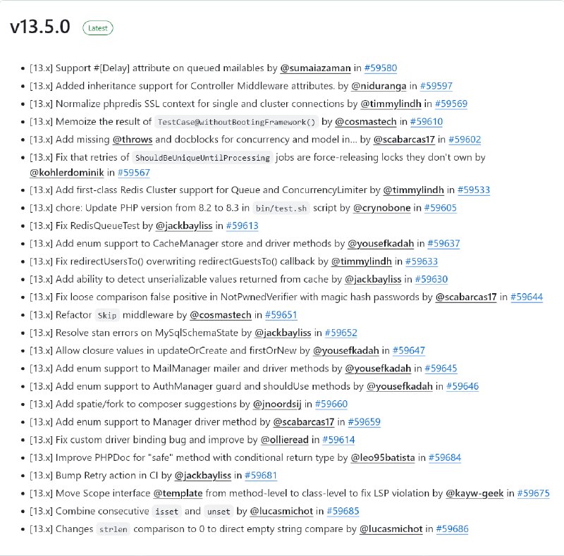 Релиз Laravel 13.5