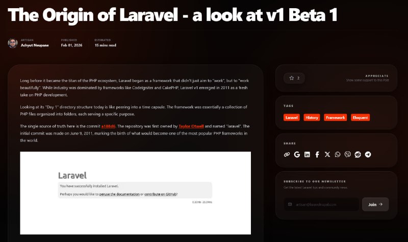 История создания Laravel — Смотрим первую версию