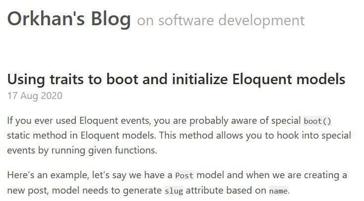 Использование трейтов для загрузки и инициализации Eloquent-моделей