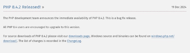 Релизы PHP 8.4.2, 8.3.15 и 8.2.27