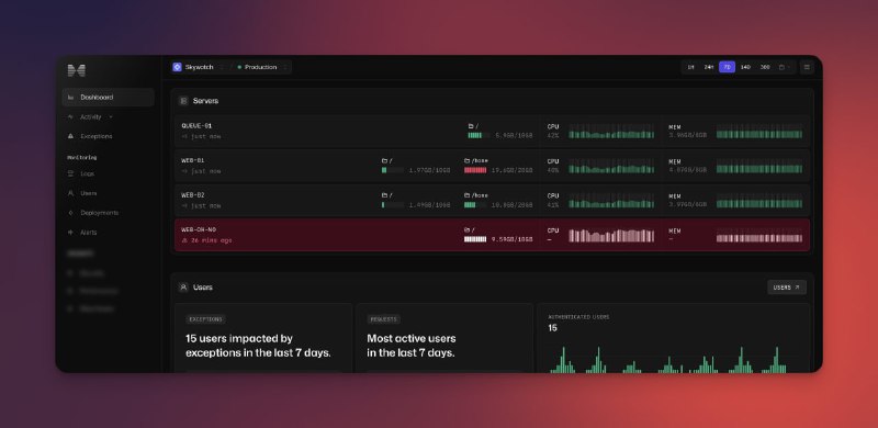 Первые скриншоты работы Laravel NightwatchПервые скриншоты работы Laravel Nightwatch