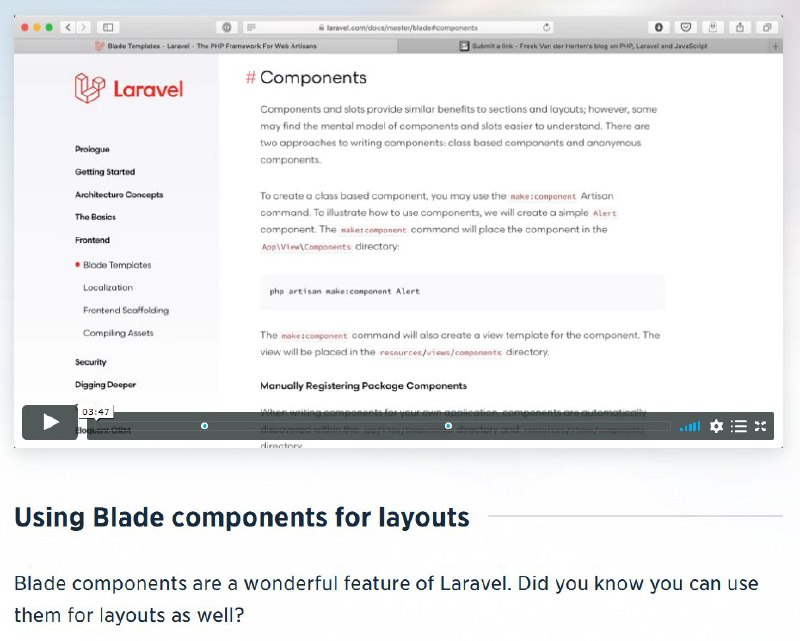 Использование blade-компонентов для макетов