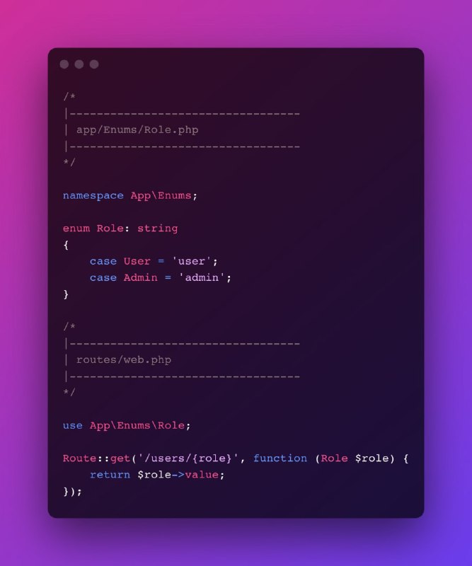 Использование Enum вместо моделей в маршрутах