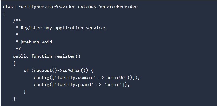 Мульти-гвардовая аутентификация с Laravel Fortify