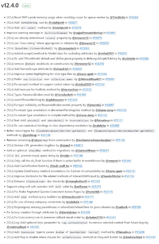 Релиз Laravel 12.4