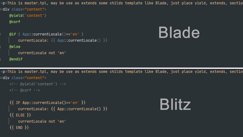Прикручиваем шаблонизатор Blitz к Laravel