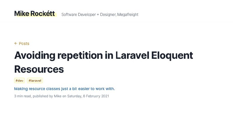 Упрощение работы с Eloquent-ресурсами