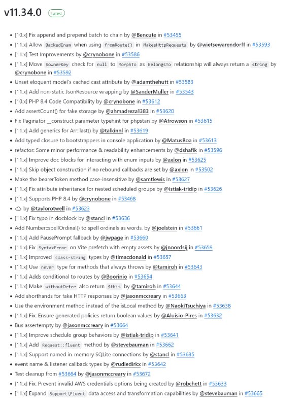 Релиз Laravel 11.34